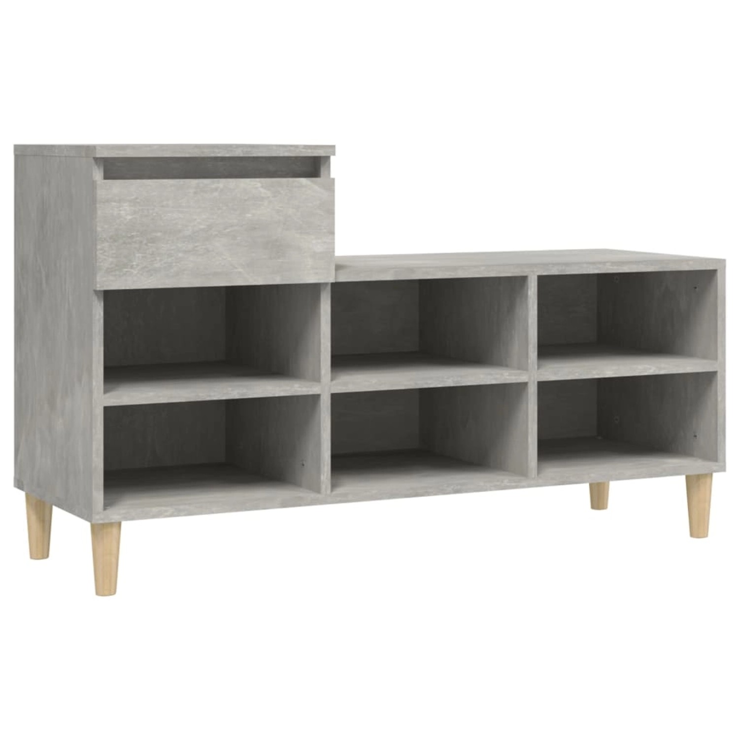 vidaXL Schuhregal Betongrau 102x36x60 cm Holzwerkstoff 821208 günstig online kaufen