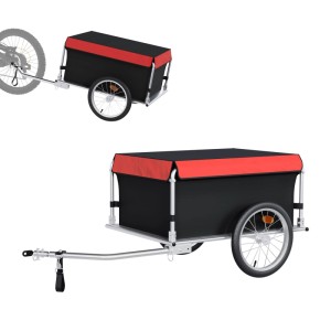 Wiltec Fahrrad Lastenanhänger 135X60X58Cm 65Kg Fahrradanhänger Transportanhänger