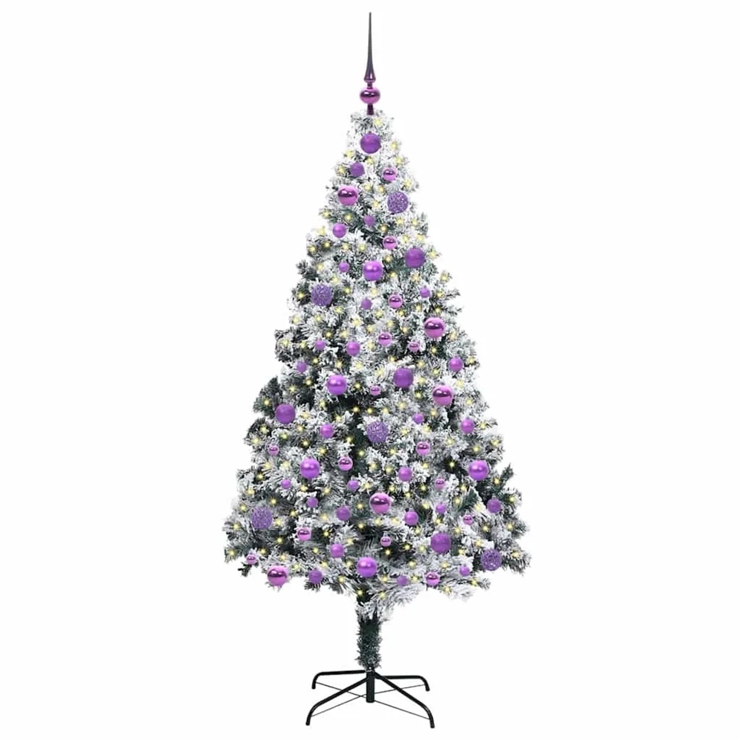 vidaXL Künstlicher Weihnachtsbaum mit 300 LEDs mit Ständer Grün 180 cm 3396968