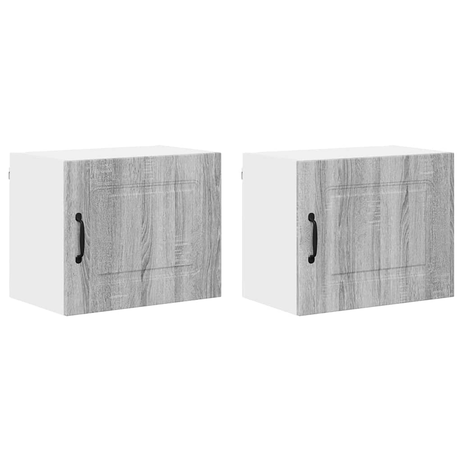 vidaXL Küchenwandschrank mit Regal 2 Stk Graues Sonoma 50 x 31 x 40 cm 8845 günstig online kaufen