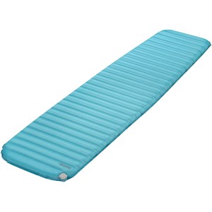 Aufgeblasene, türkisblaue Single-Isomatte TerrainPro™ für Camping & Outdoor, 183x51x5,1 cm.