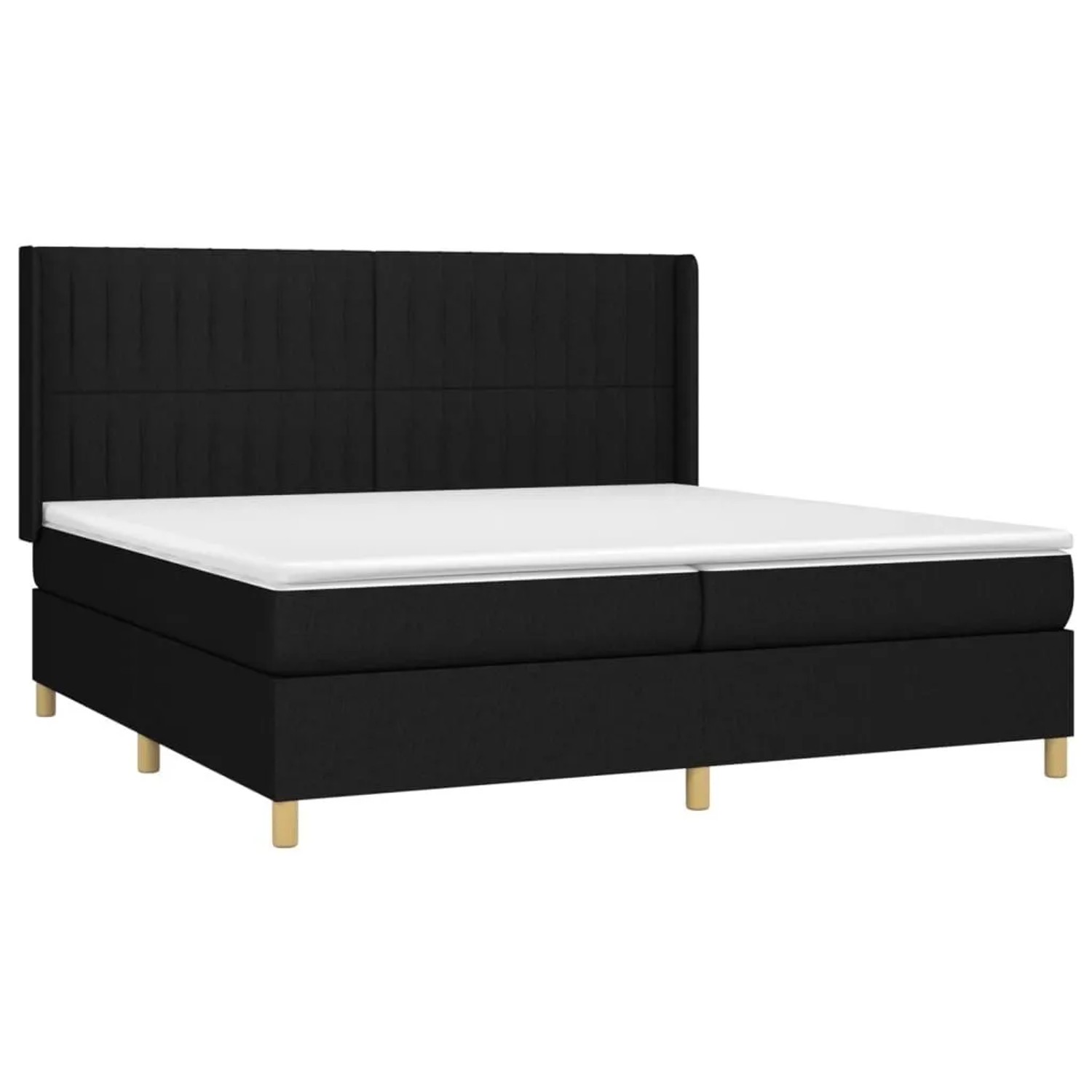 vidaXL Boxspringbett mit Matratze & LED Schwarz 200x200 cm Stoff 3139063 günstig online kaufen