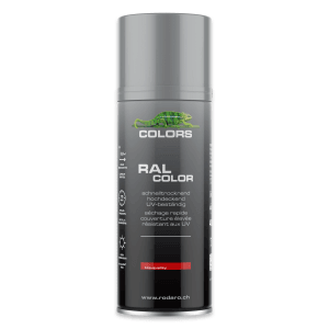 COLORS Sprühlack RAL9006 Silber Glanz, 400ml Dose für Innen- und Außenanwendungen.