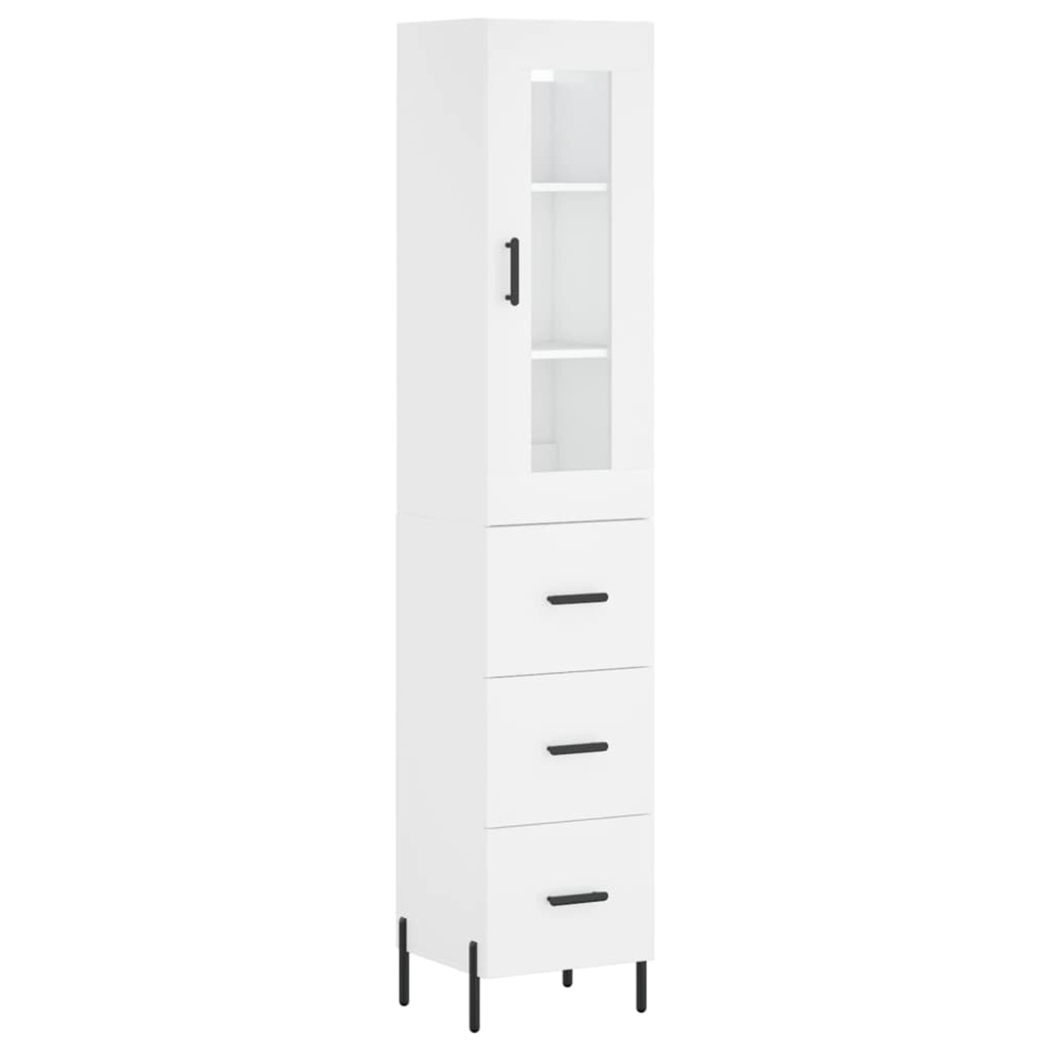 vidaXL Highboard Weiß 34,5x34x180 cm Holzwerkstoff 3199241 günstig online kaufen