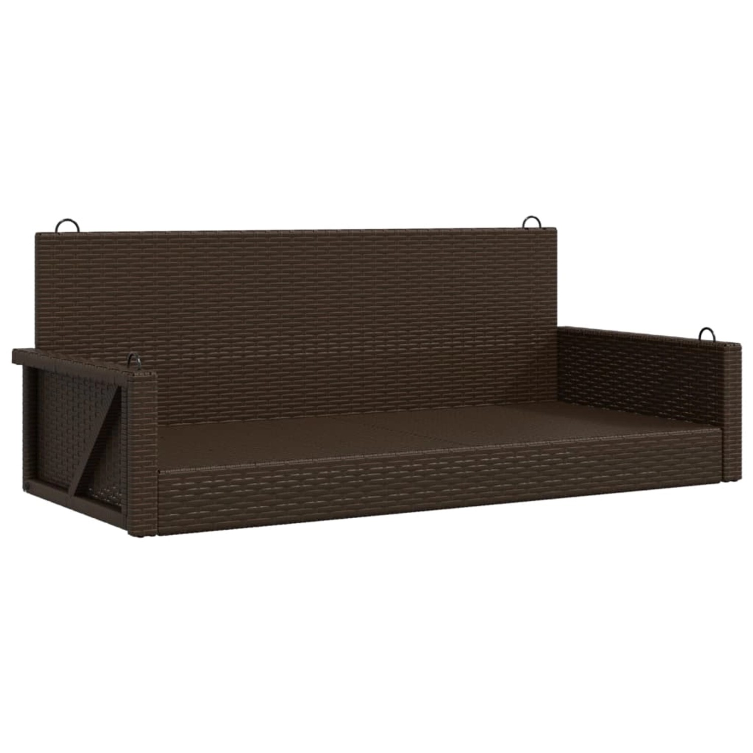 furnicato Hängebank Braun 119x56x48 cm Poly Rattan günstig online kaufen