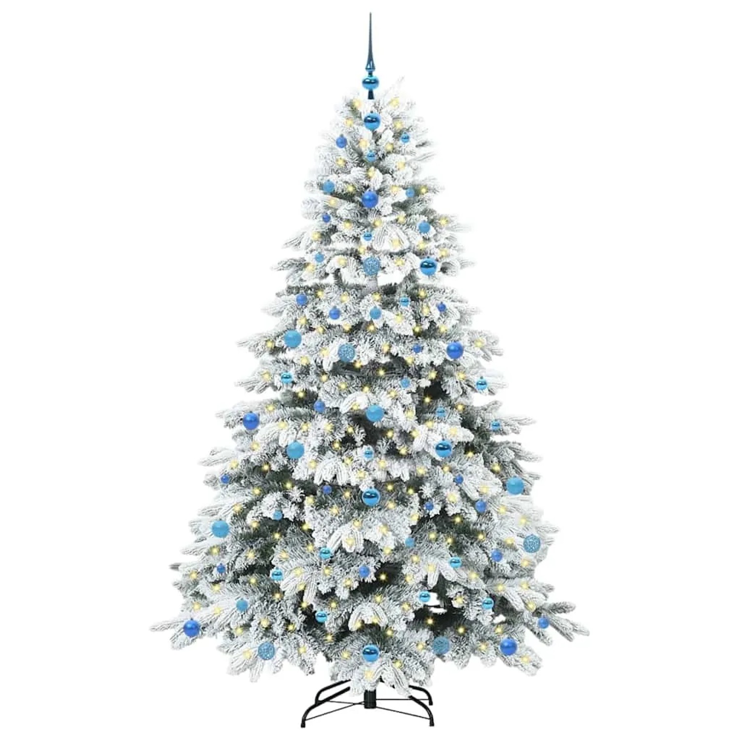 vidaXL Künstlicher Weihnachtsbaum mit 300 LEDs Grün 210 cm PE und PVC 3397634
