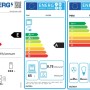 Energieeffizienzlabel der PKM Küchengeräte: Kühlschrank E, Herd A, Dunstabzugshaube A.