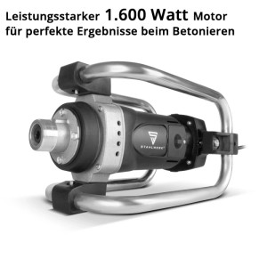 STAHLWERK Betonrüttler 1600W mit Rüttelflasche für Betonverdichtung.