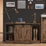 SoBuy Sideboard FSB60-N im Wohnzimmer mit Schiebetüren im Landhausstil und Deko.