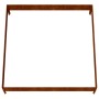 Quadratisches Hochbeet aus Cortenstahl, rostbraun, 100x100x26 cm. Ideal für Garten und Balkon.