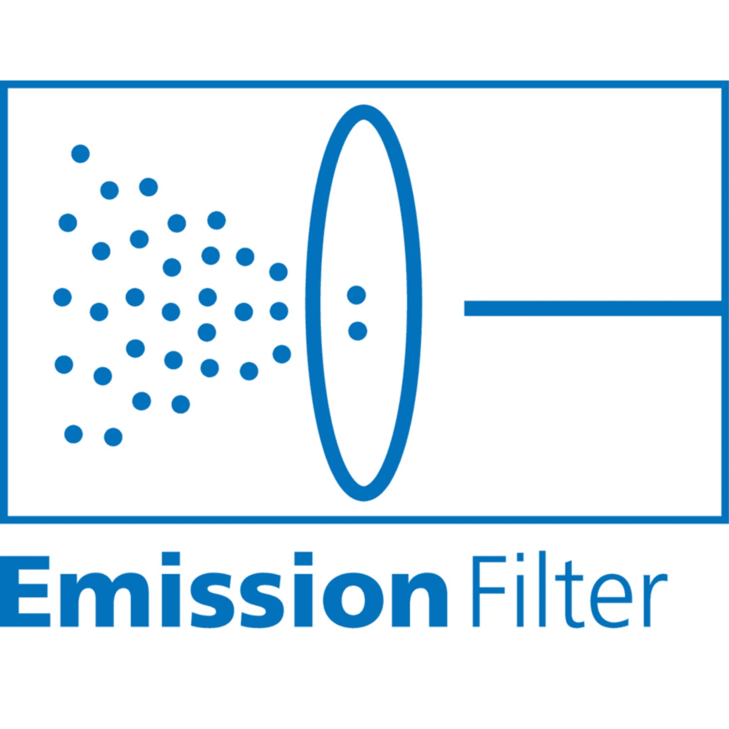 Symbol für Emissionsfilter für Pferd Trennscheibe, Zubehör für Winkelschleifer.