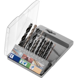 LUX Bohrer-Set Comfort, 19-teilig in Klappbox. Ideal für Holz, Metall und Stein.