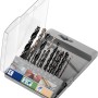 LUX Bohrer-Set Comfort, 19-teilig in Klappbox. Ideal für Holz, Metall und Stein.
