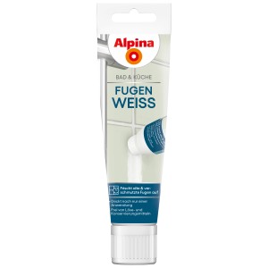 Alpina Fugenweiß Bad & Küche, 100ml Tube zum Auffrischen von Fugen.