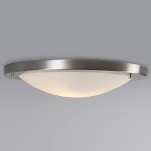 QAZQA Moderne Deckenleuchte Stahl 41 cm IP44 Yuma