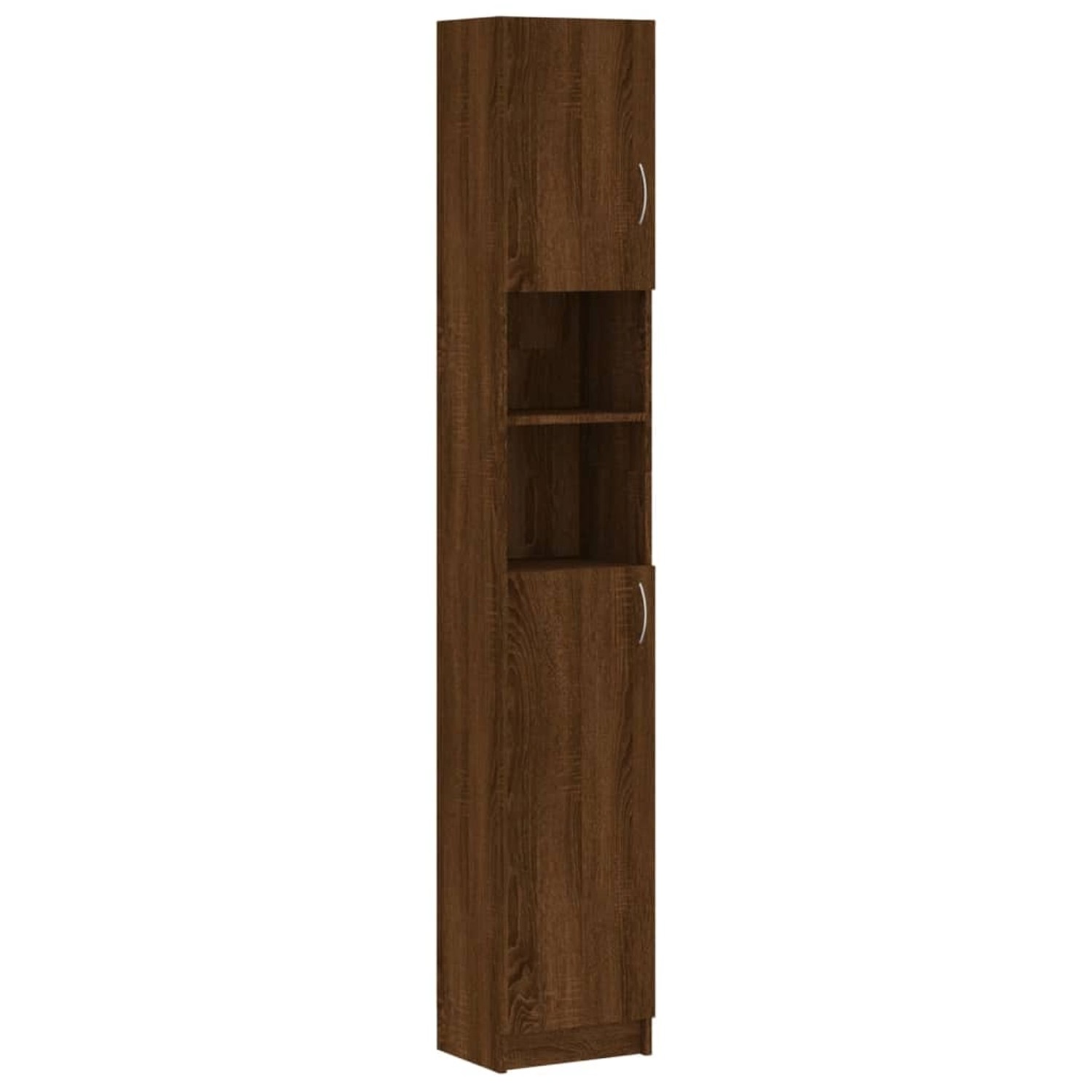 vidaXL Badezimmerschrank Braun Eiche 32x25,5x190 cm Holzwerkstoff günstig online kaufen