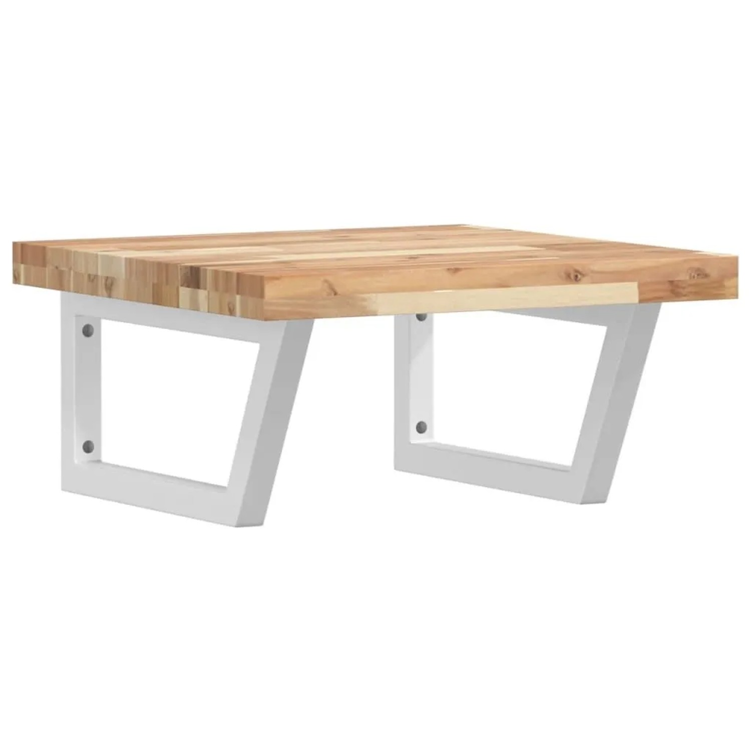 vidaXL Waschbeckenregal Wandmontage Stahl und Akazienholz 3302766