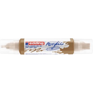 Edding 5400 Acryl 3D Double Liner in Reichgold mit zwei Spitzen (2-3mm & 5-10mm).