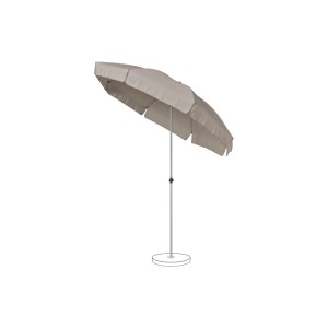 Suncomfort Marktschirm, Taupe hell, mit Handöffner. Sonnenschirm für Garten, Balkon oder Terrasse.