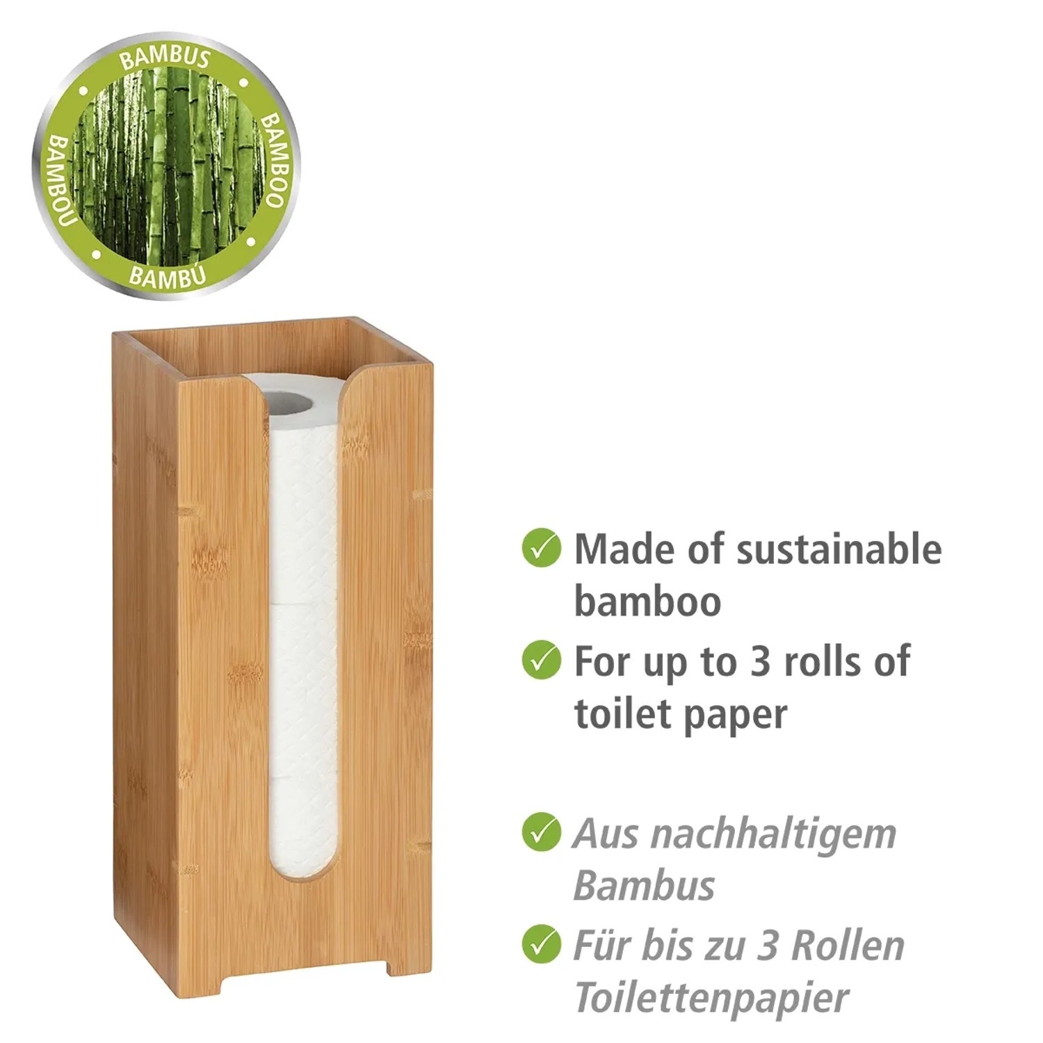 WENKO WC Rollenhalter stehend Bambusa Bambus kaufen bei OBI