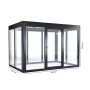 SunElements Gartenhaus SunGarden Infinity 3.2, anthrazit-metallic, 7,8 m² mit Maßen.