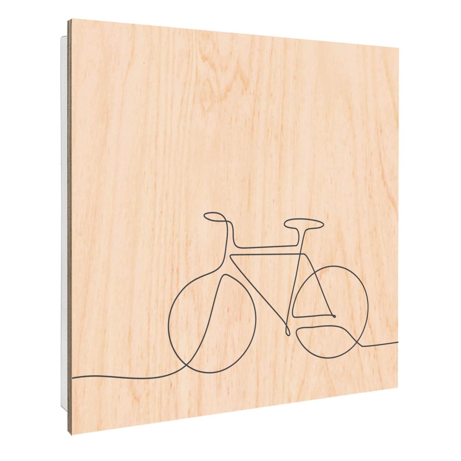 Banjado Schlüsselkasten mit Holzfront 30x30cm Weiß Scharnier Links 50 Haken günstig online kaufen