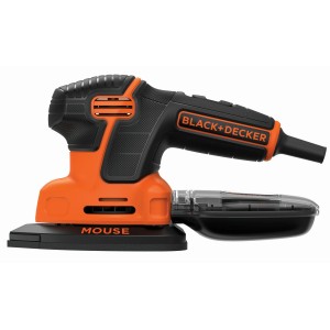 Black+Decker Mouse KA 2000 Dreieckschleifer mit Staubfangsystem und Fingerschleif-Aufsatz.