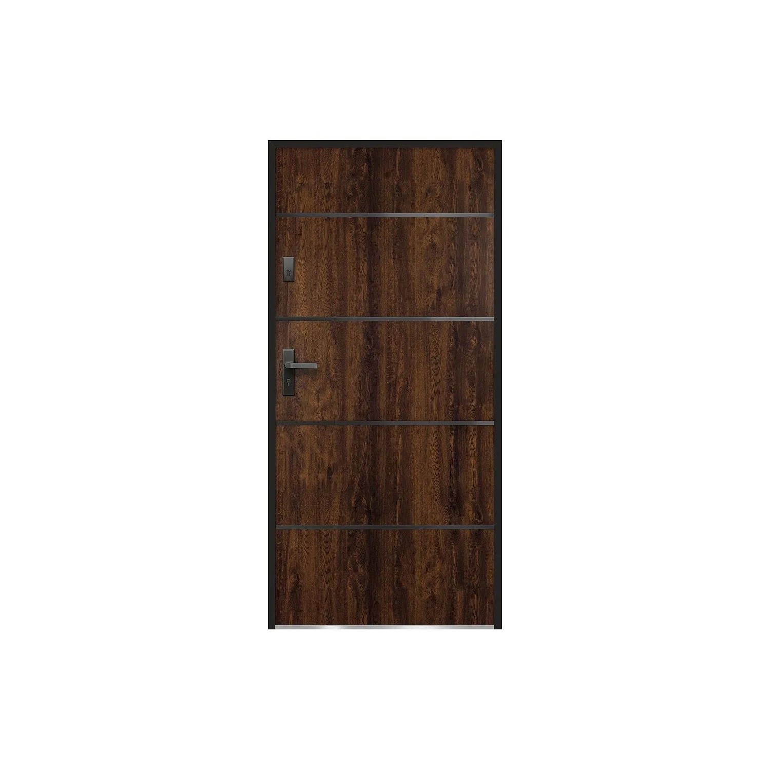 Vente-unique Haustür Naxara Naturfarben Dunkel 95 cm