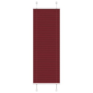 Bordeauxrotes Plissee 40x100 cm aus Polyester für Fenster. Faltrollo als Sicht- und Sonnenschutz.