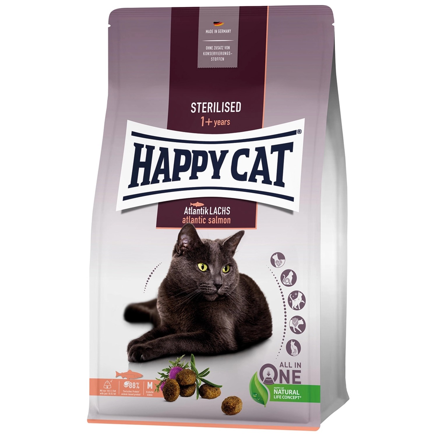 Happy Cat Sterilised Adult Atlantik Lachs 1,3 kg