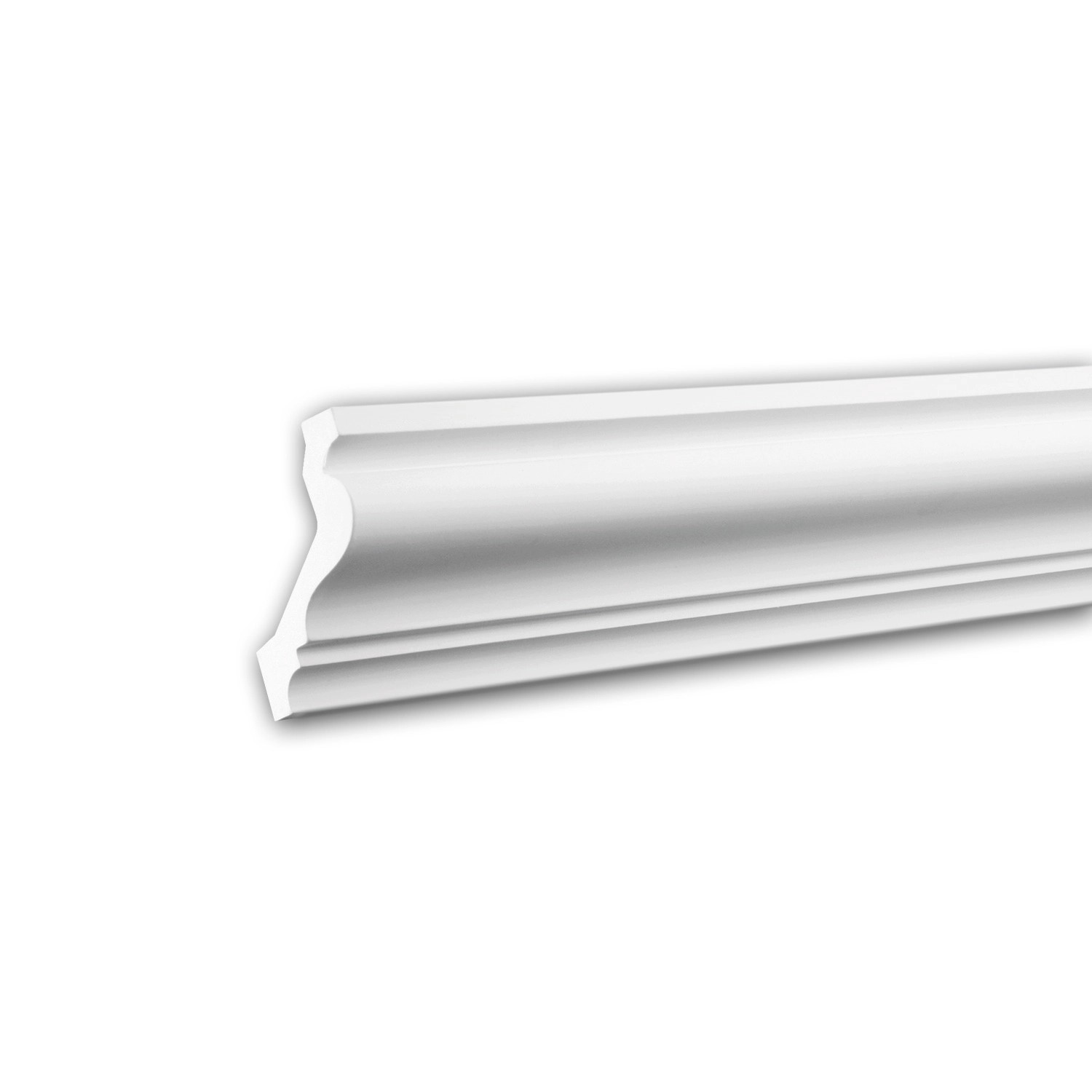 PROFHOME 150100F Flexible Eckleiste Stuckleiste aus Flexiblem Polyurethan 2 m 200 cm x 5,5 cm x 6,4 cm Weiß