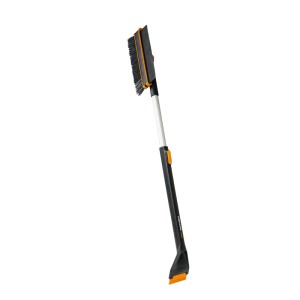 Fiskars Teleskop Auto Schneebürste & Eiskratzer X-Series, rotierend, schwarz.