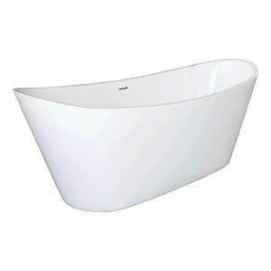 Freistehende, ovale AICA Badewanne (170x72cm) aus Acryl, inkl. Zubehör.