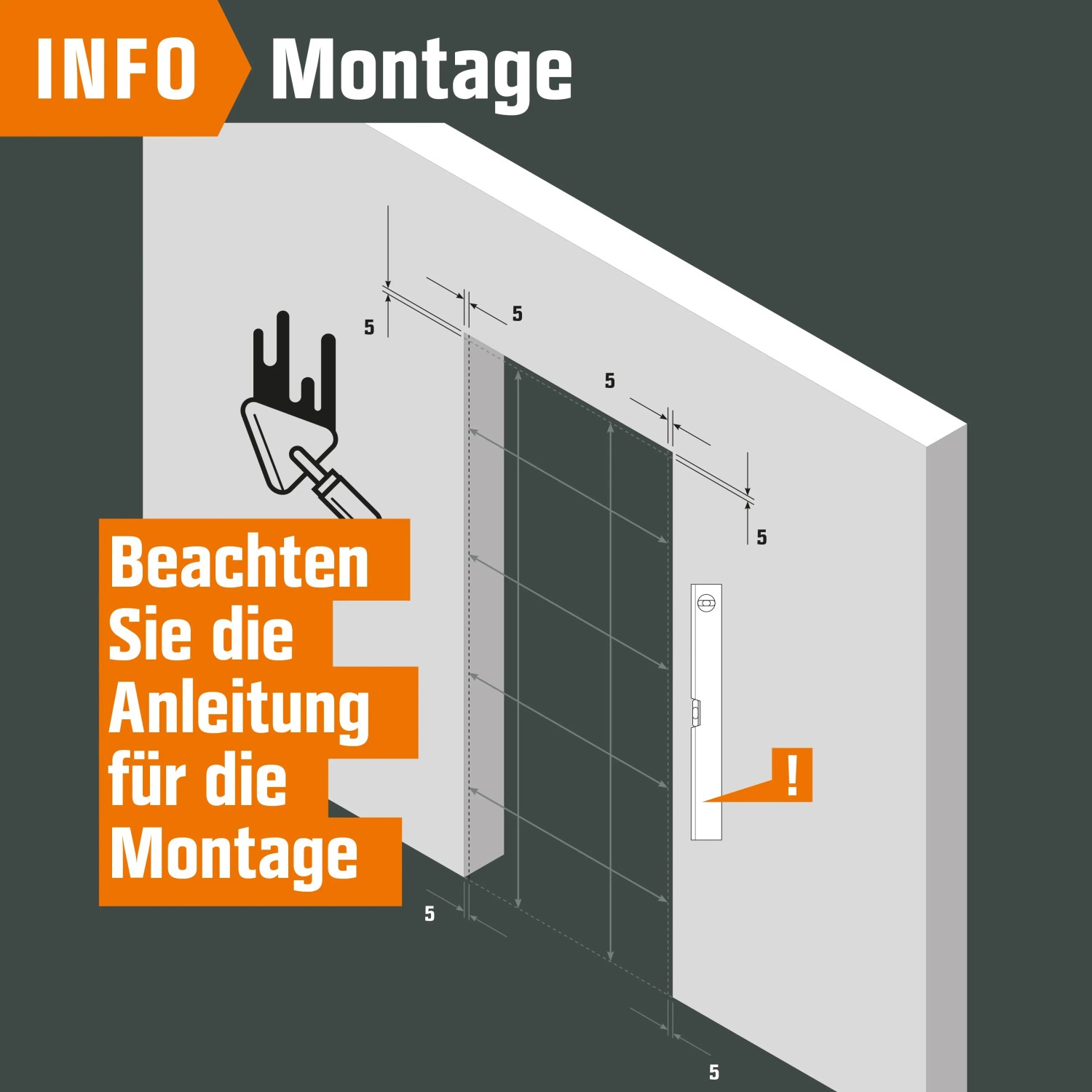 Montagehinweis für Loft+Mehr Drehtür-Set: Anleitung beachten!