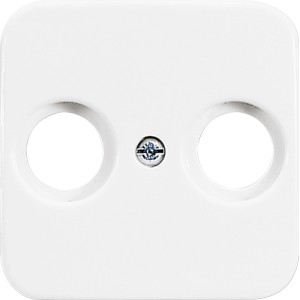 Busch-Jaeger Antennenabdeckung Reflex SI Alpinweiß für Antennendosen mit 2 Anschlüssen.