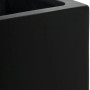 Anthrazitfarbener Vivanno Pflanzkübel Block, 30x30x30 cm, aus Fiberglas.