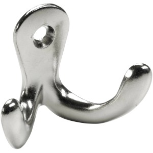 Hettich Zierhaken in Aluminium-Optik, Garderobenhaken aus Zinkdruckguss, 49x49x27mm.