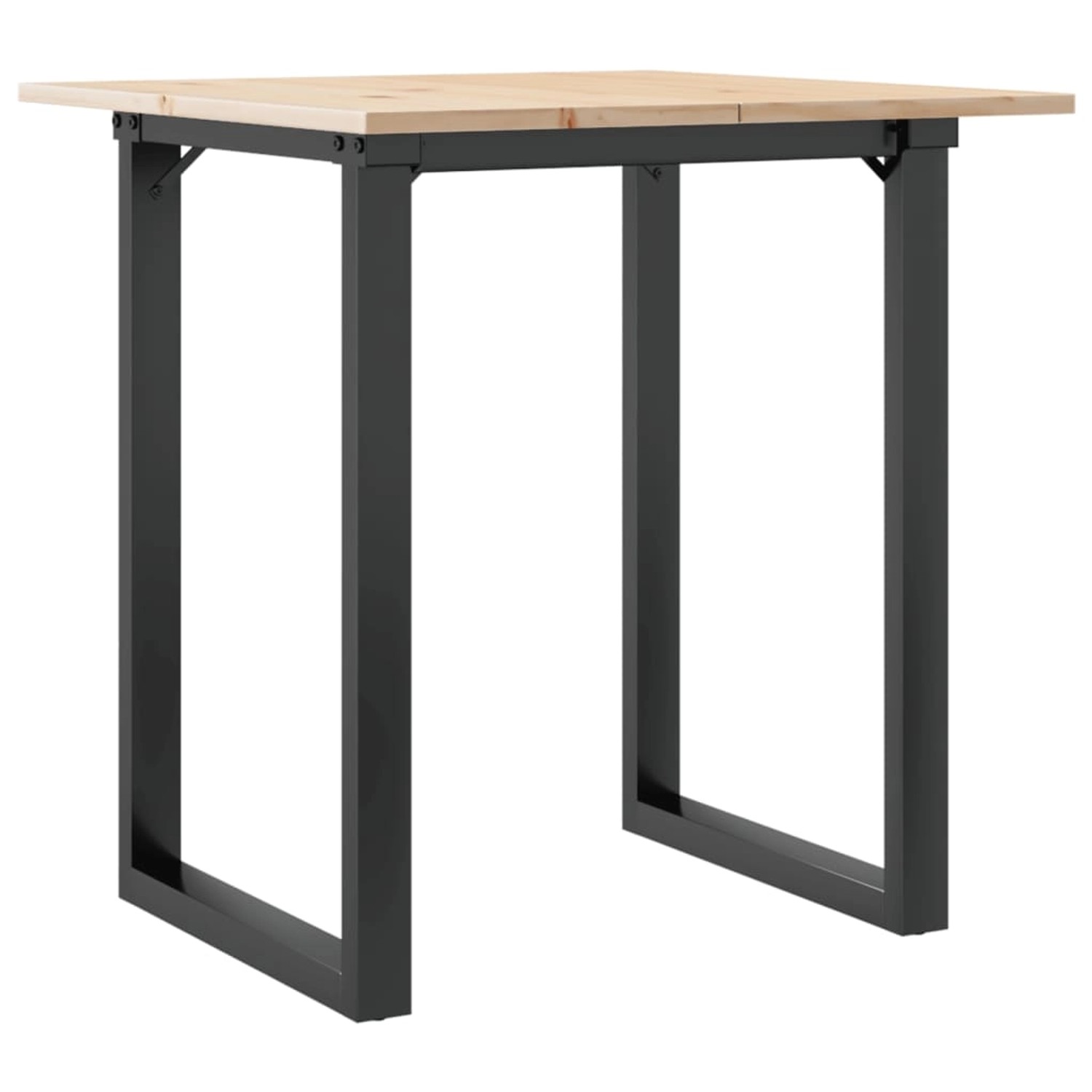 vidaXL Esstisch O-Gestell 60x60x75 cm Massivholz Kiefer und Gusseisen günstig online kaufen