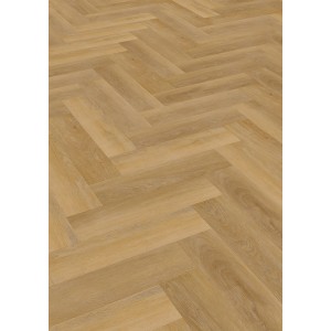 Click-Vinylboden Alteno Eiche im Fischgrätmuster, helle Holzoptik.