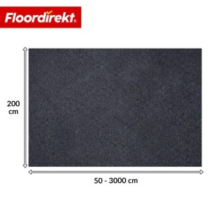 Floordirekt Nadelvlies Teppich Malta Messeteppich Anthrazit 200 x 600 cm