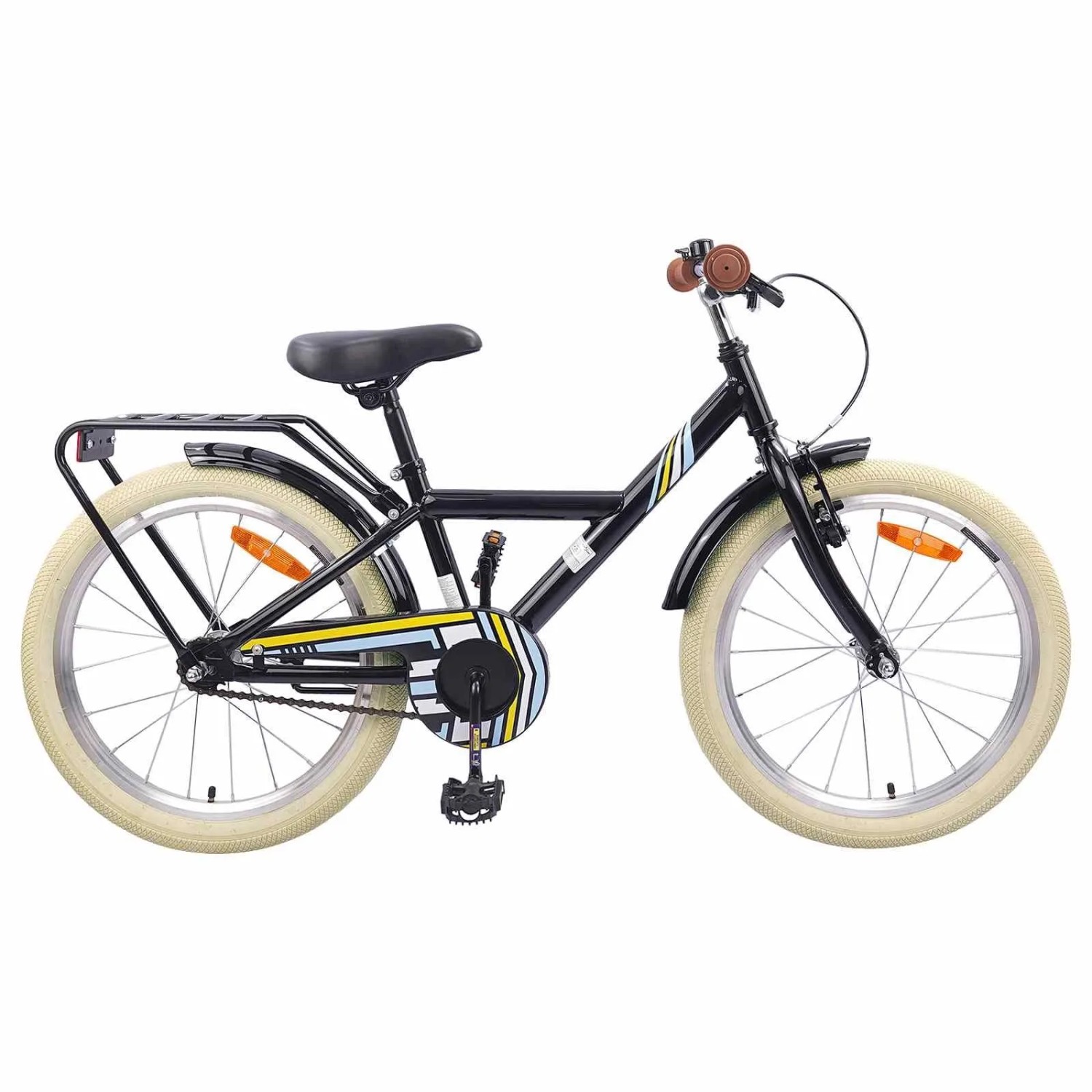 vidaXL Kinderfahrrad 20 Zoll für 6-11 Jahre Alt Schwarz 42009487
