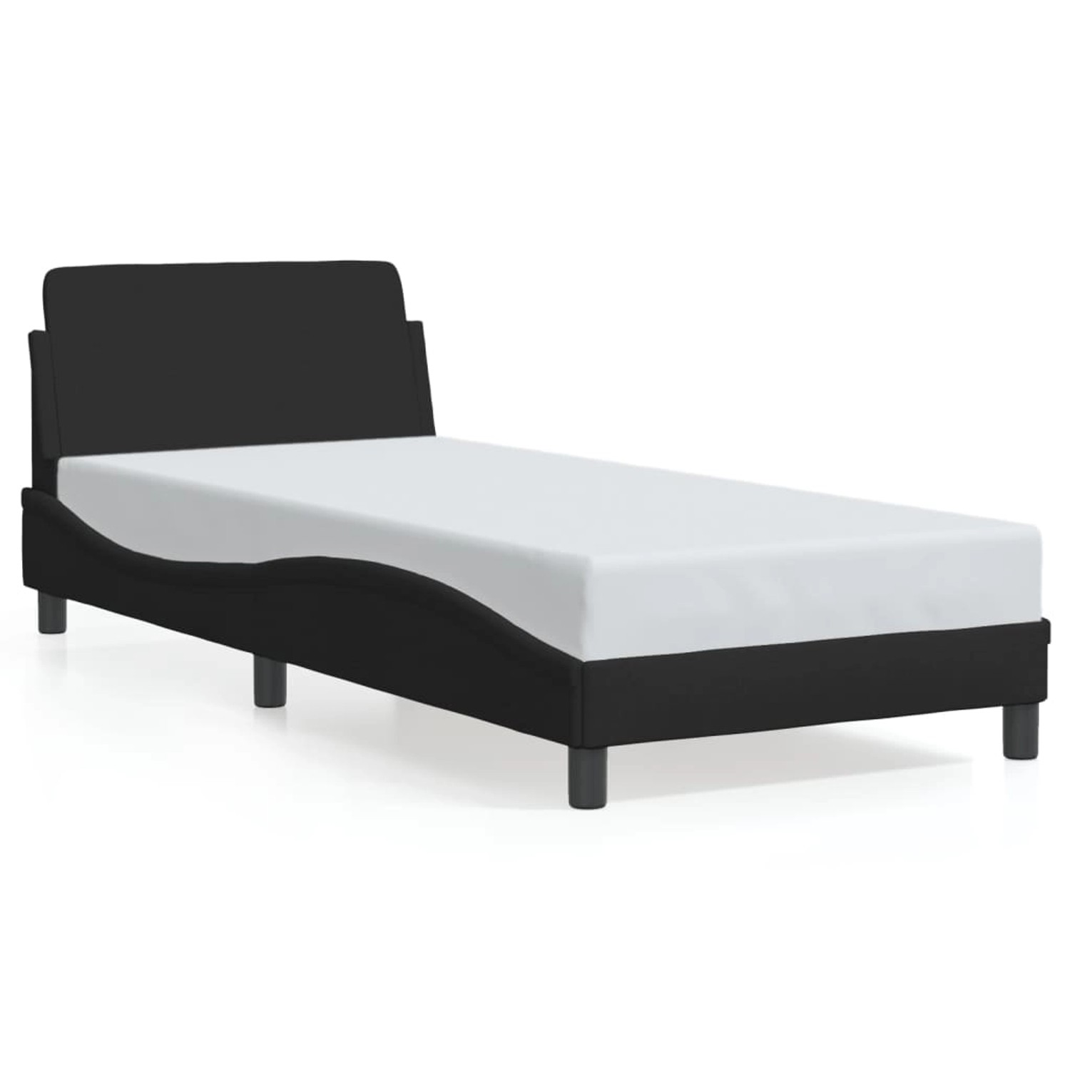 vidaXL Bettgestell mit Kopfteil Dunkelgrau 90x200 cm Stoff Modell 41957705 günstig online kaufen