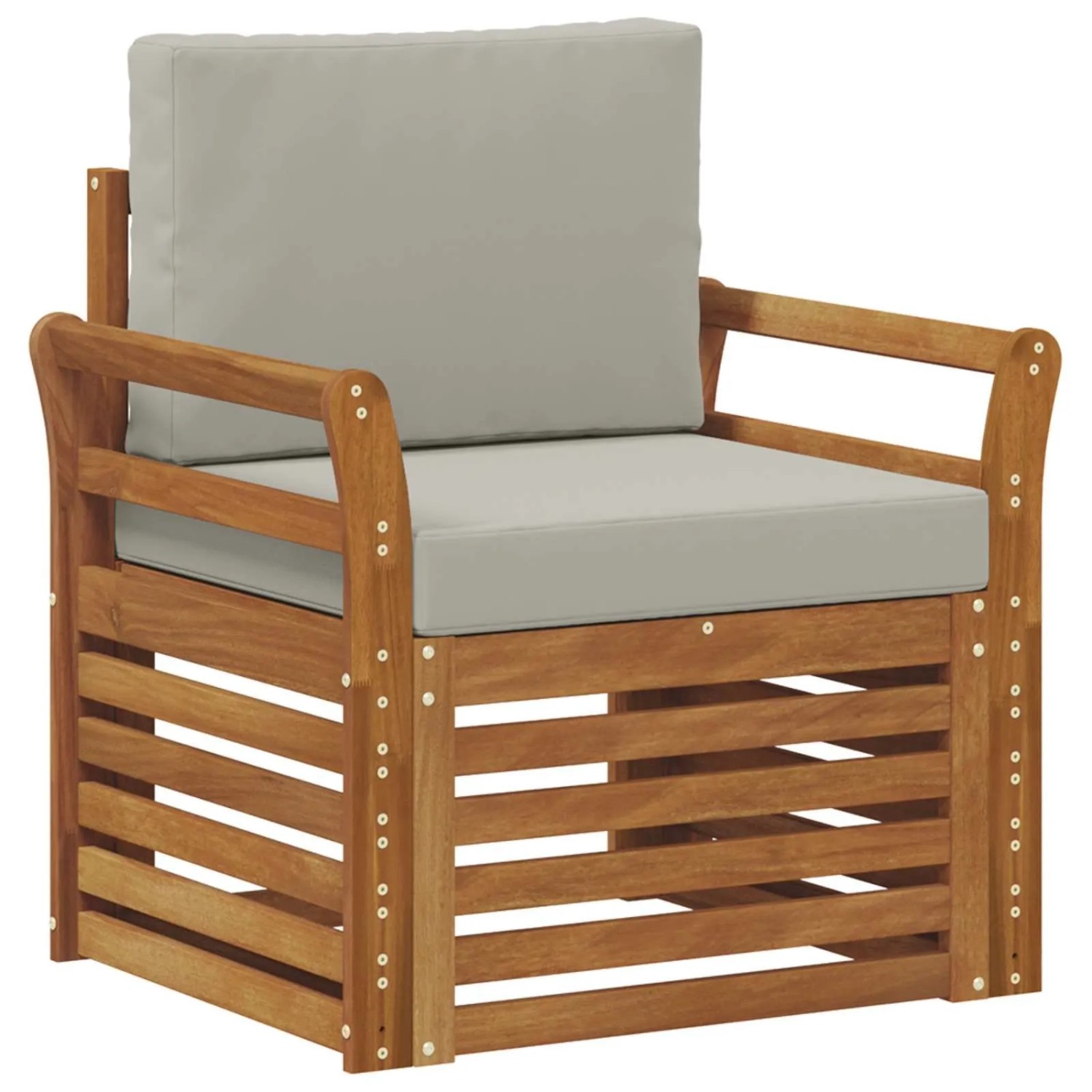 Thumbnail - vidaXL Outdoor-Sofagarnitur mit Kissen Natur 75,5 x 63 x 73 cm 3436356