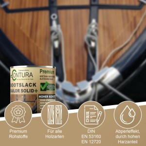 Contura Bootslack Premium Yachtlack Holzlack Boot Thekenlack 500ml Seidenmatt