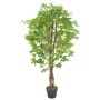 Künstlicher Ahornbaum, 120 cm hoch, mit grünen Blättern im Topf. Dekorative Kunstpflanze für Innenräume.