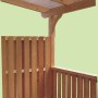 Skan Holz Seitenwand aus Douglasie für Terrassenüberdachung, mit Deckelschalung als Sichtschutz.