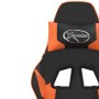 Gaming Stuhl von vidaXL, schwarz-orange mit Massagefunktion, Kunstleder. Bürostuhl Detailansicht.