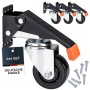 HMF 6750 Schwerlastrollen Absenkbar für Werkbank 4 Stück 76 mm bis 400 kg Schwarz_4