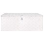 DELUKE Aluminiumbox Mit Deckel Abschließbar Alubox Deichselbox Alu Anhängerbox Werkzeugkiste Transportbox Metallkiste 100x55x37cm Silber_3