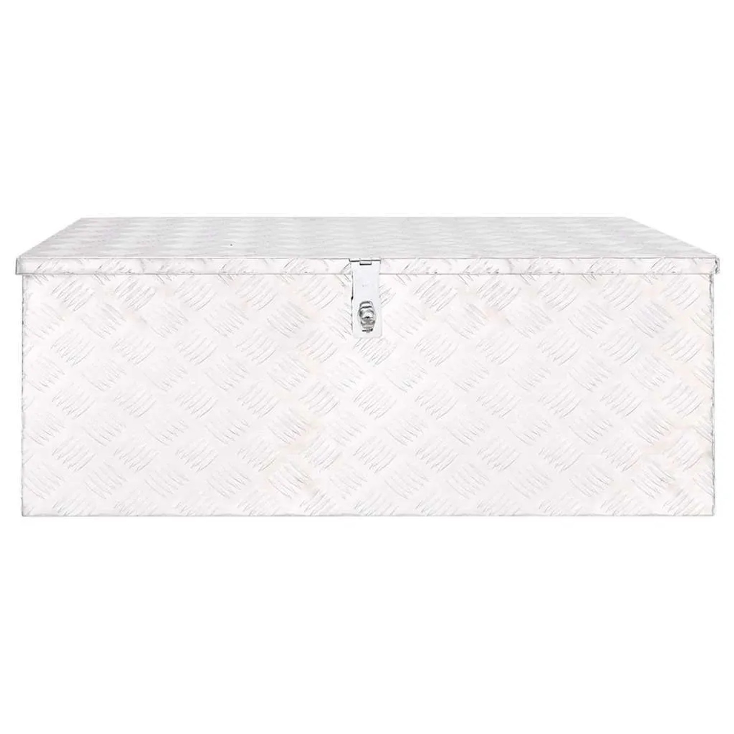 DELUKE Aluminiumbox Mit Deckel Abschließbar Alubox Deichselbox Alu Anhängerbox Werkzeugkiste Transportbox Metallkiste 100x55x37cm Silber_3